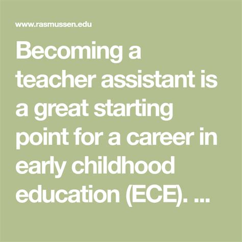 Becoming A Teacher Assistant Is A Great Starting Point For A Career In