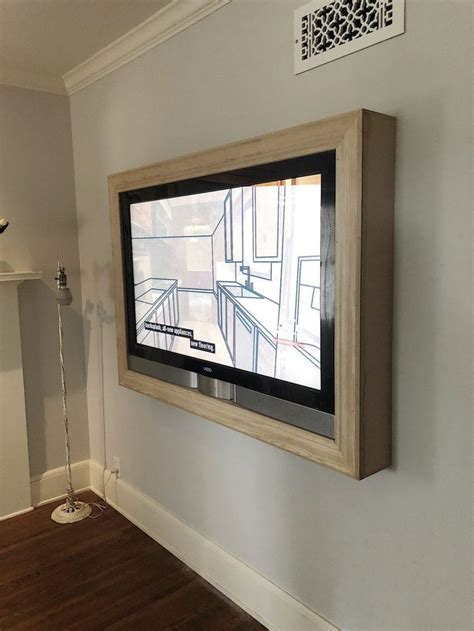 Five Steps To Build A Frame For A Wall Mounted Tv In 2020 Mounted Tv