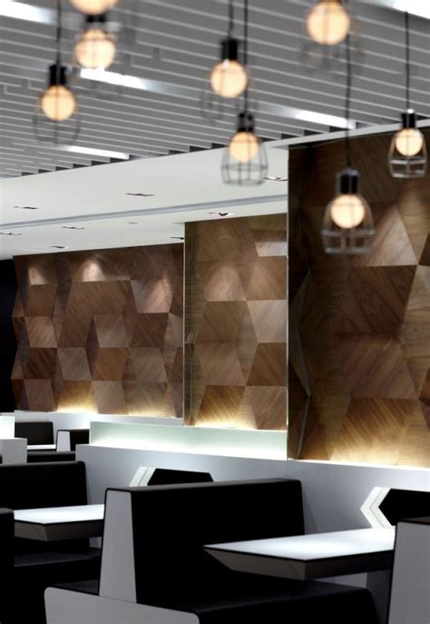 Geometric Shapes Embossing A Modern Restaurant Design Interior Design