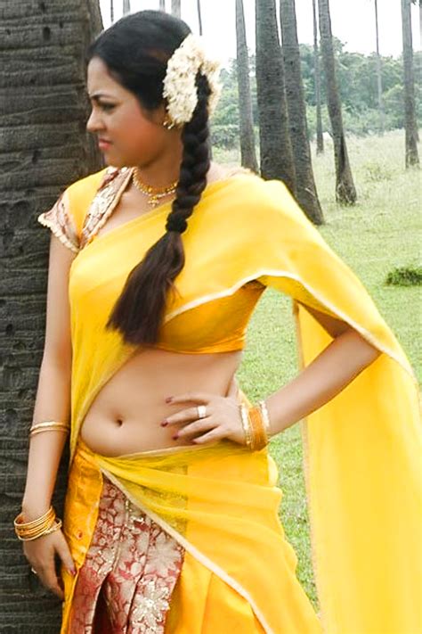 Meenakshi South Indian Actress In Yellow Half Saree Hq Photos Photo