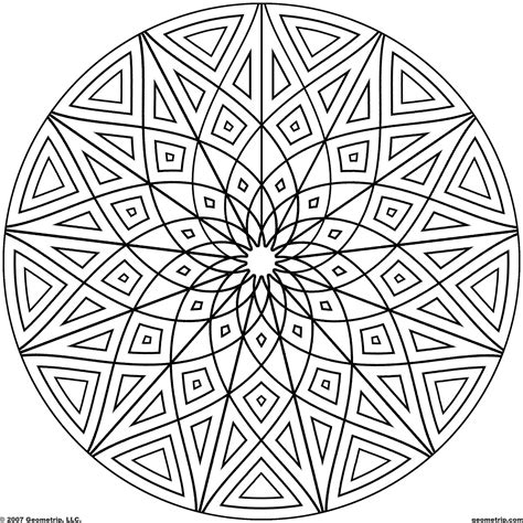 A circle is 2d while a sphere or globe is 3d. Hard Geometric Coloring Pages at GetColorings.com | Free ...