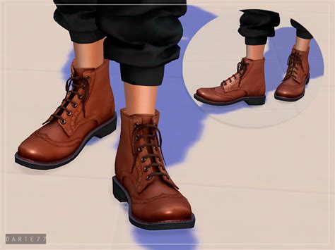 Darte77s Brogue Boots For Females Sims 4 Cc Shoes