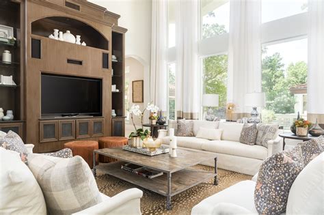 Monochromatic living room with antelope rug and white sofas | Monochromatic living room, Living ...