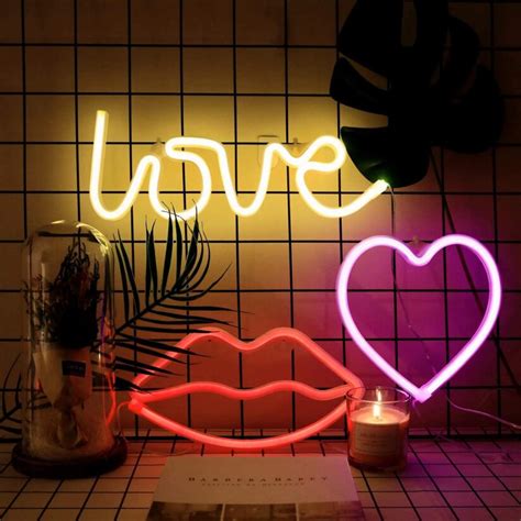 Neon Love Signs Lightled Love Art Decorative Marquee Sign Wall Decor