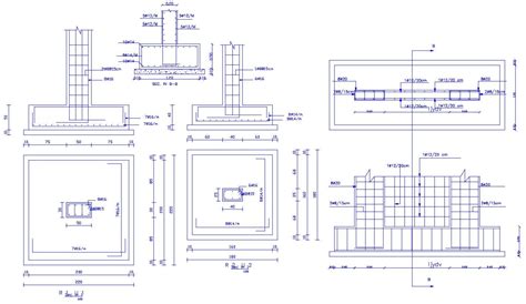 Foundation And Column Layout Plan With Rcc Slab Bar Dwg File Cadbull 783