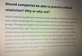 Solved Ethical relativism by definition is the theory that | Chegg.com