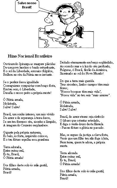 O hino nacional brasileiro, símbolo de exaltação à pátria, é uma canção bastante complexa. Notícias Ponto Com : DIA DO HINO NACIONAL DESENHOS ...