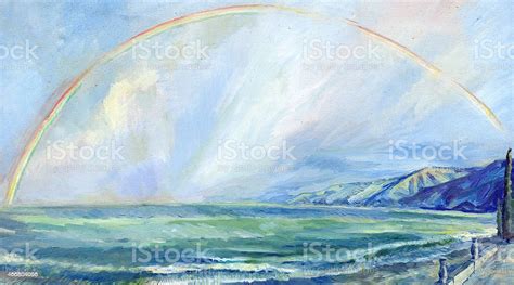 Storm At Sea With A Rainbow Stock Illustration Download Image Now