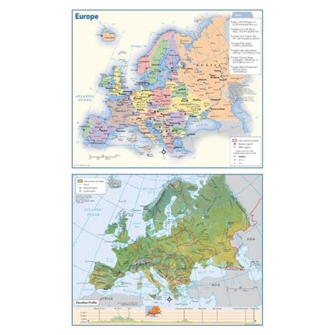 Europe Political And Physical Continent Map