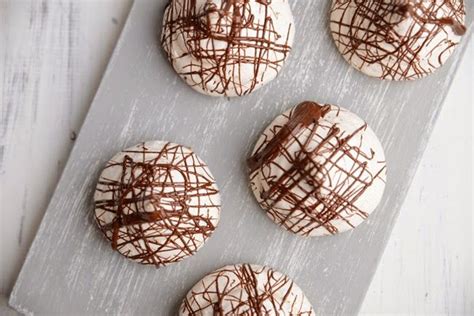 Hazelnut Meringues With Drizzled Chocolate Hazelnut Meringue