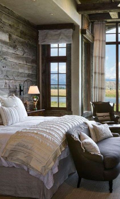 Beautiful Rustic Bedroom Love The White Contrast With The Brown Beams