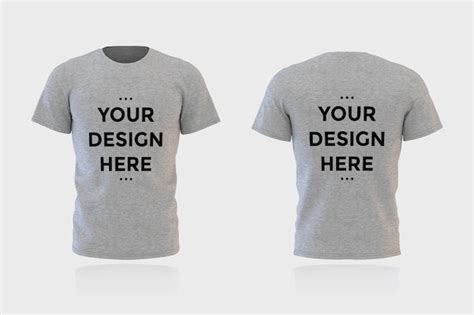 Premium Psd Showcase Front And Back T Shirt Mockup Isolated