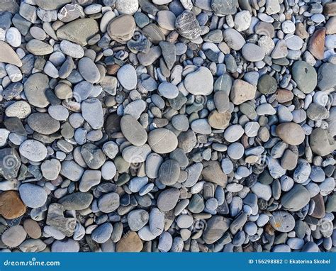 Gray Pebbles Closeup Textured Background Stone Texture Stock Photo