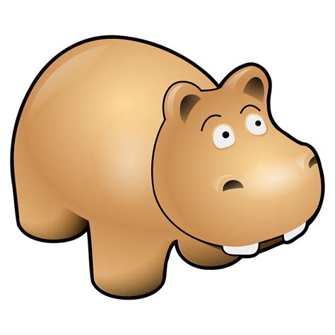 Hippo Free Stock Photo Illustration Of A Cartoon Hippo 10701