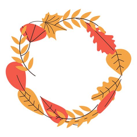 Round Autumn Leaves Frame Transparent Png And Svg Vector File