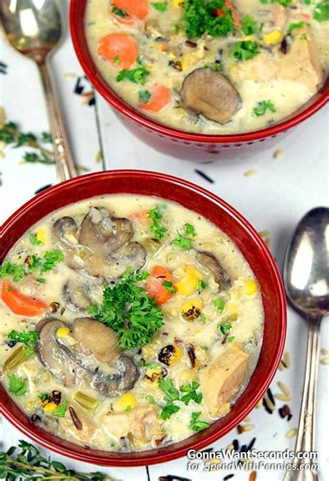 In a large stock pot melt butter over medium heat. Creamy Chicken and Wild Rice Soup - Gonna Want Seconds