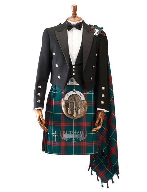 Mens Welsh National Tartan Kilt Outfit To Hire Traditional Black Arg