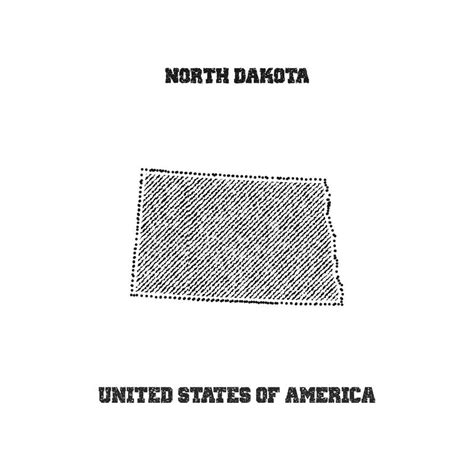 Label With Map Of North Dakota Stock Illustration Illustration Of