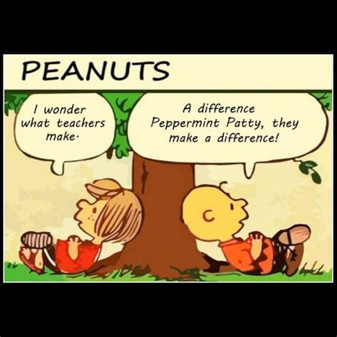 Teachers Do Make A Difference Love This Peanuts Comic Teacher