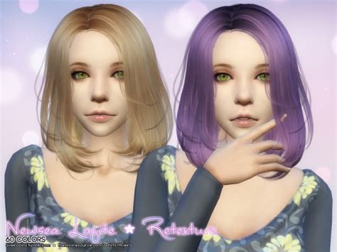 Sims 4 Hairs Aveira Sims 4 Newsea Lafite Hair Retextured