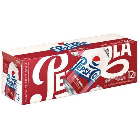 Pepsi Soda Shop Black Cherry 12 Fl Oz Cans 12 Pack