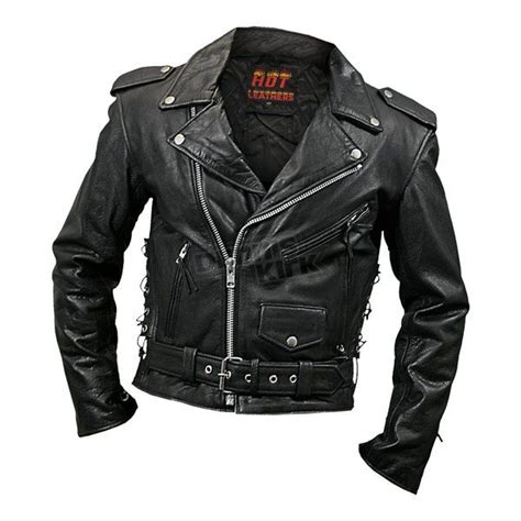 Hot Leathers Mens Classic Leather Motorcycle Jacket Jkm1002 42 Harley