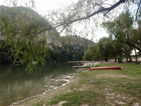 The cabin is stylish and practical. Chalk Bluff River Resort - 5 Photos - Uvalde, TX - RoverPass