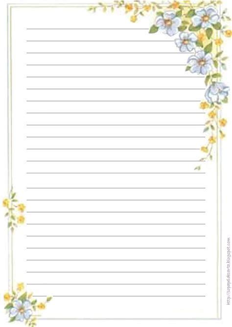 Printable Lined Paper Free Printable Stationery Floral Printables