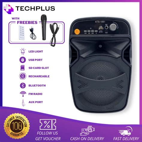 Techplus Kts 1061 Rechargeable Portable Wireless Bluetooth Speaker With