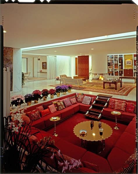 Conversation Pit 70s Inspired Sunken Living Room Retro Interior