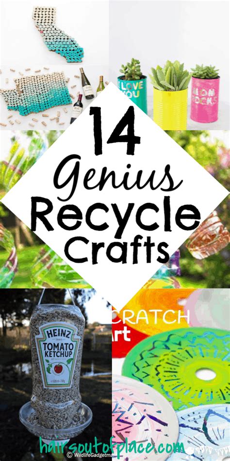 14 Fun And Easy Recycle Art Projects Hairs Out Of Place