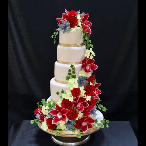 Rainbow Rose Wedding Cakes