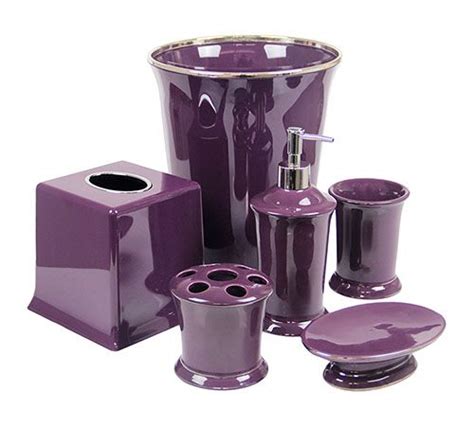 Regal Purple Bathroom Accessories Deluxe Set Purple Bathroom Decor