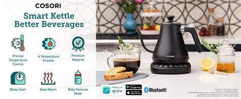 Cosori Electric Gooseneck Kettle Smart Bluetooth With