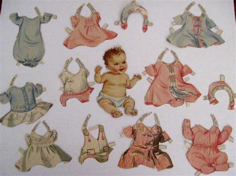 Vintage Paper Dolls Of Baby Susie From One Month One Year Vintage