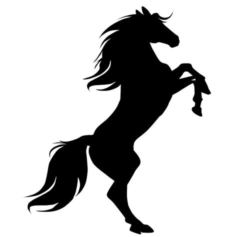 Rearing Horse Black Silhouette Wall Decal