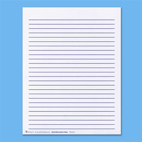 Narrow Lined Raised Paper