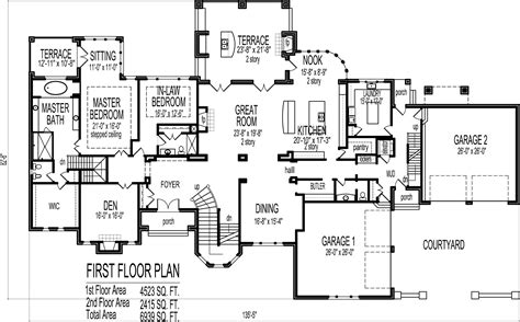 This rugged vacation home plan has room for five bedrooms spread over three levels.the home is a perfect square at 32' by 32' and the porches add extra to the depth.an open floor plan ensures that all the main rooms get to enjoy the fireplace.another fireplace can be found on the rear. 6 Bedroom 7 Bathroom Dream Home Plans Indianapolis Ft ...