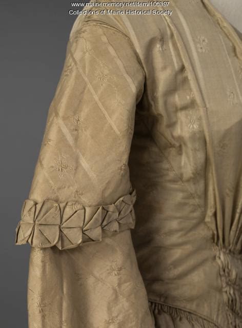 Figured Silk Evening Dress Ca 1845 Maine Memory Network