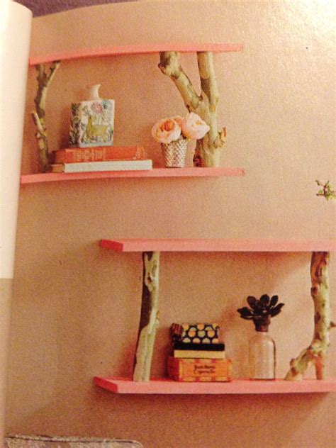 Cute Shelves With Branches Branches Floating Shelves Home Improvement