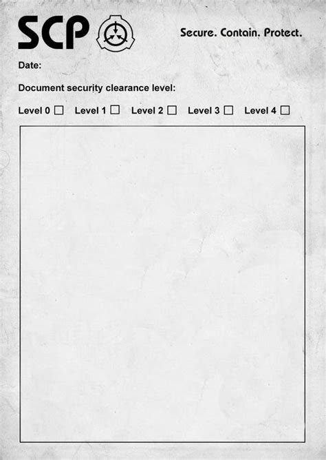 Scp Document Blank Scp Foundation Scp Foundation Documents