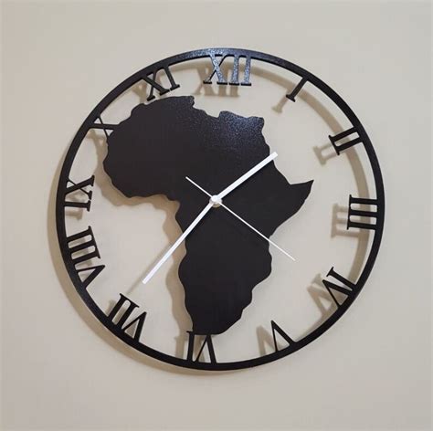 South Africa Map Clock African Wall Clock Livingroom Clock Etsy Canada