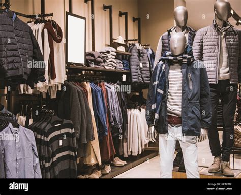 Men Clothing Store Stock Photo Alamy