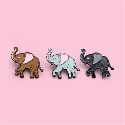 Baby Elephant Enamel Pin Leonromer