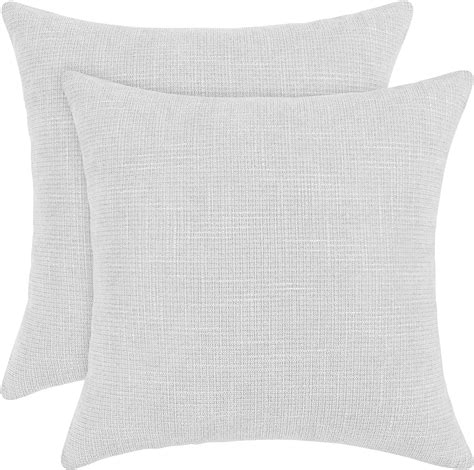 Yastouay 2 Pack Throw Pillow Covers 18 X 18 Inch Farmhouse Decorative Throw Pillow