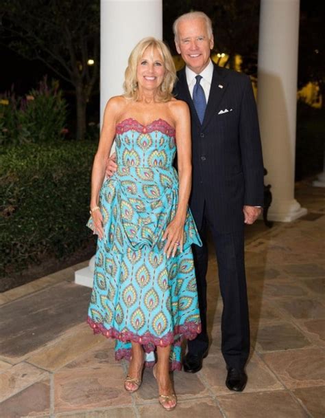 The Story Behind Jill Biden’s Wax Print Dress At Last Night’s White House Dinner The