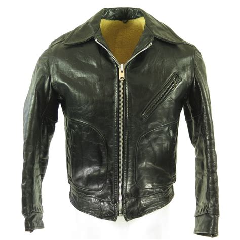 100% real lambskin leather jacket. Vintage 50s Schott Perfecto Motorcycle Leather Jacket Mens ...