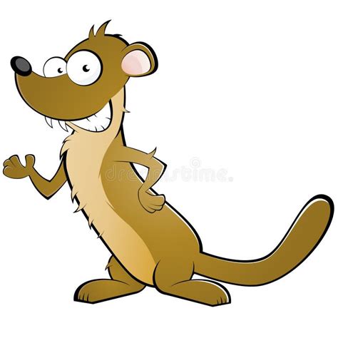 Happy Cartoon Weasel Stock Vector Illustration Of Caricature 16339618