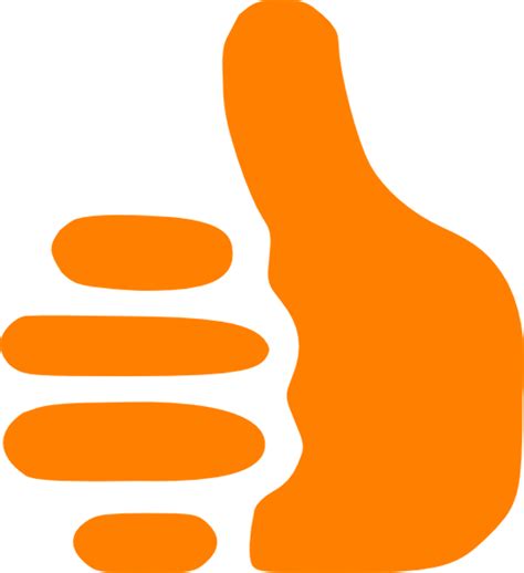 Download High Quality Thumbs Up Clipart Orange Transparent Png Images