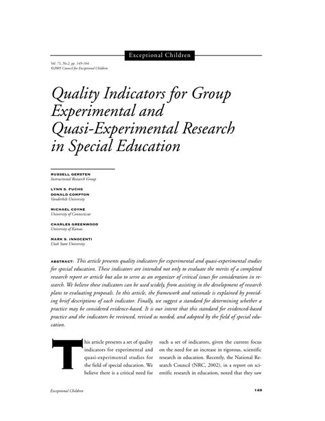 With this design, both a control group and an experimental group is compared, however, the groups are chosen and assigned out of convenience rather than through randomization. (PDF) Quality Indicators for Group Experimental and Quasi ...